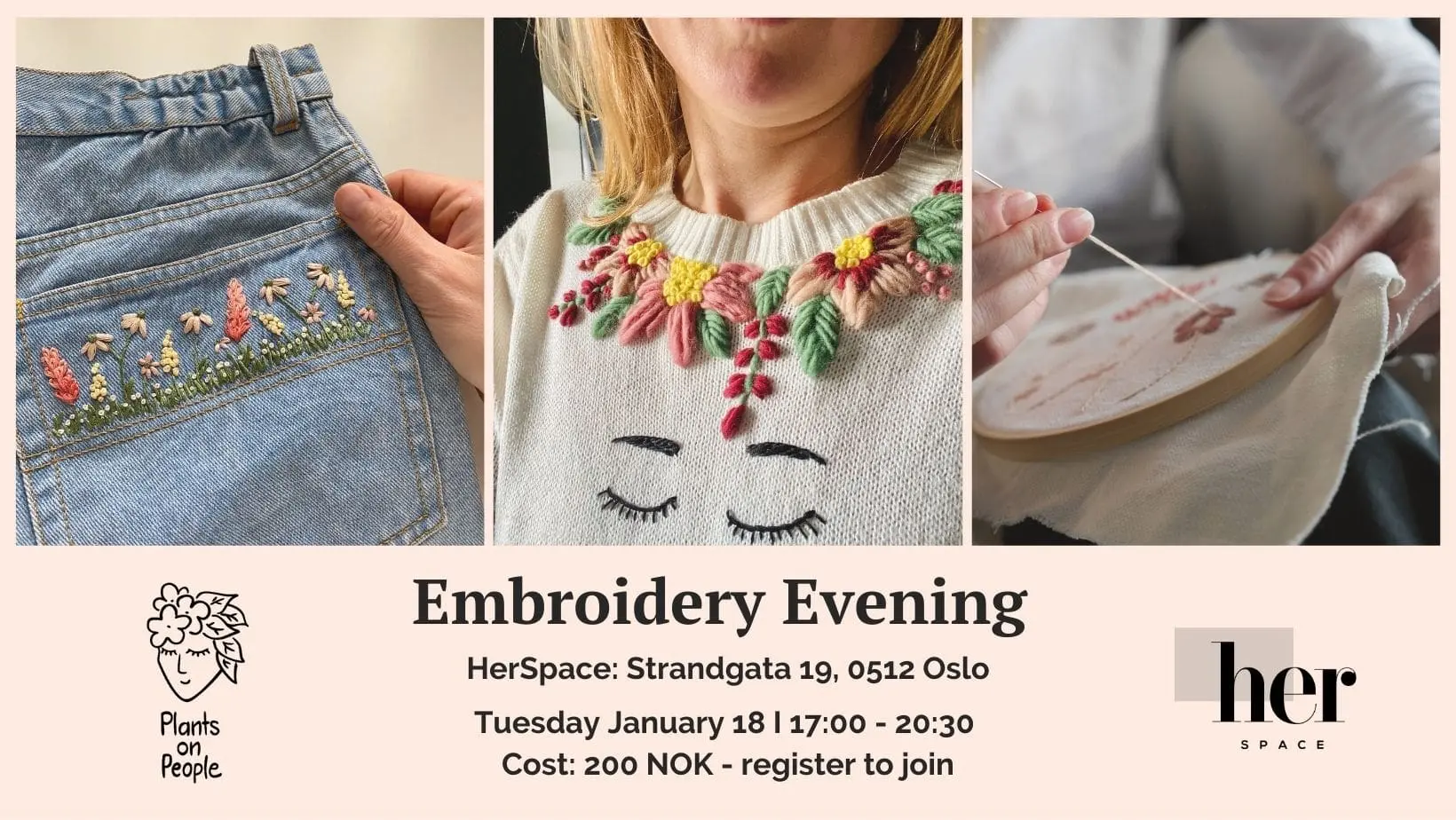 Embroidery Evening poster