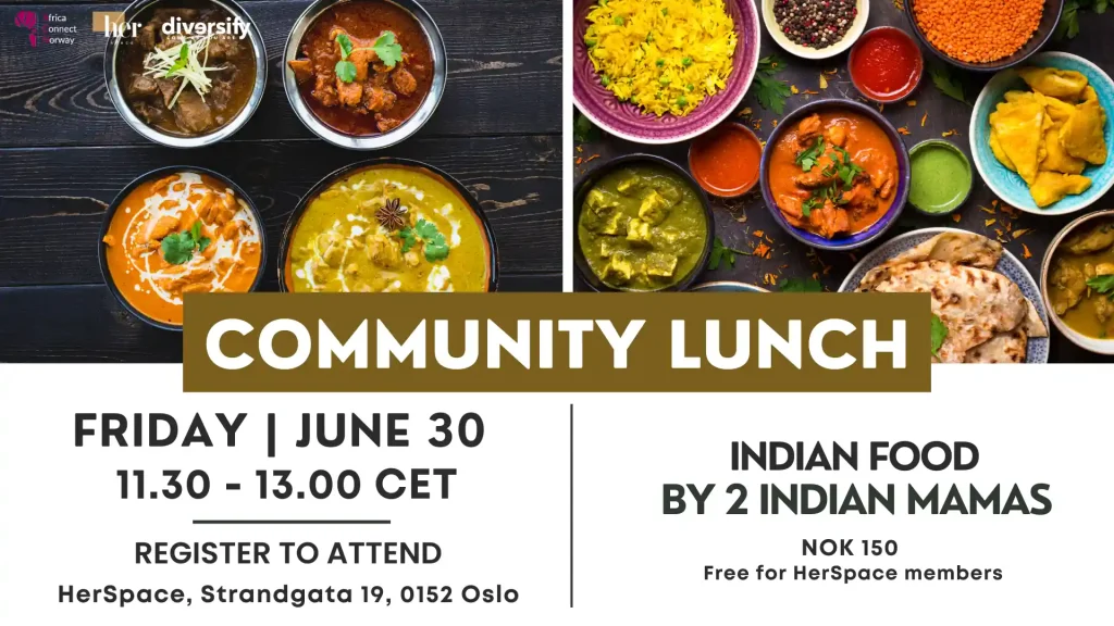 Join us for Community Lunch with authentic Indian food at HerSpace