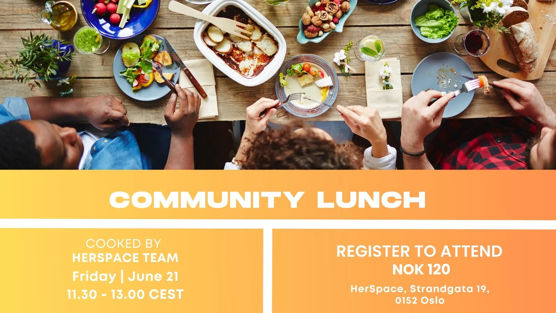 Community Lunch Invite Poster